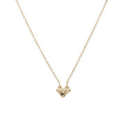 ESTATE 14K Yellow Gold Tiny Gold Fox Pendant Necklace